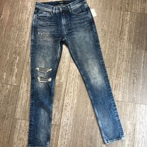Men’s Hudson Distressed Skinny Fit Zak Jeans size 30 x 34